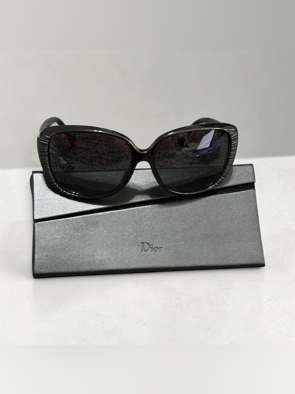 Dior Black Women's Oversized Sunglasses with Dark Lenses